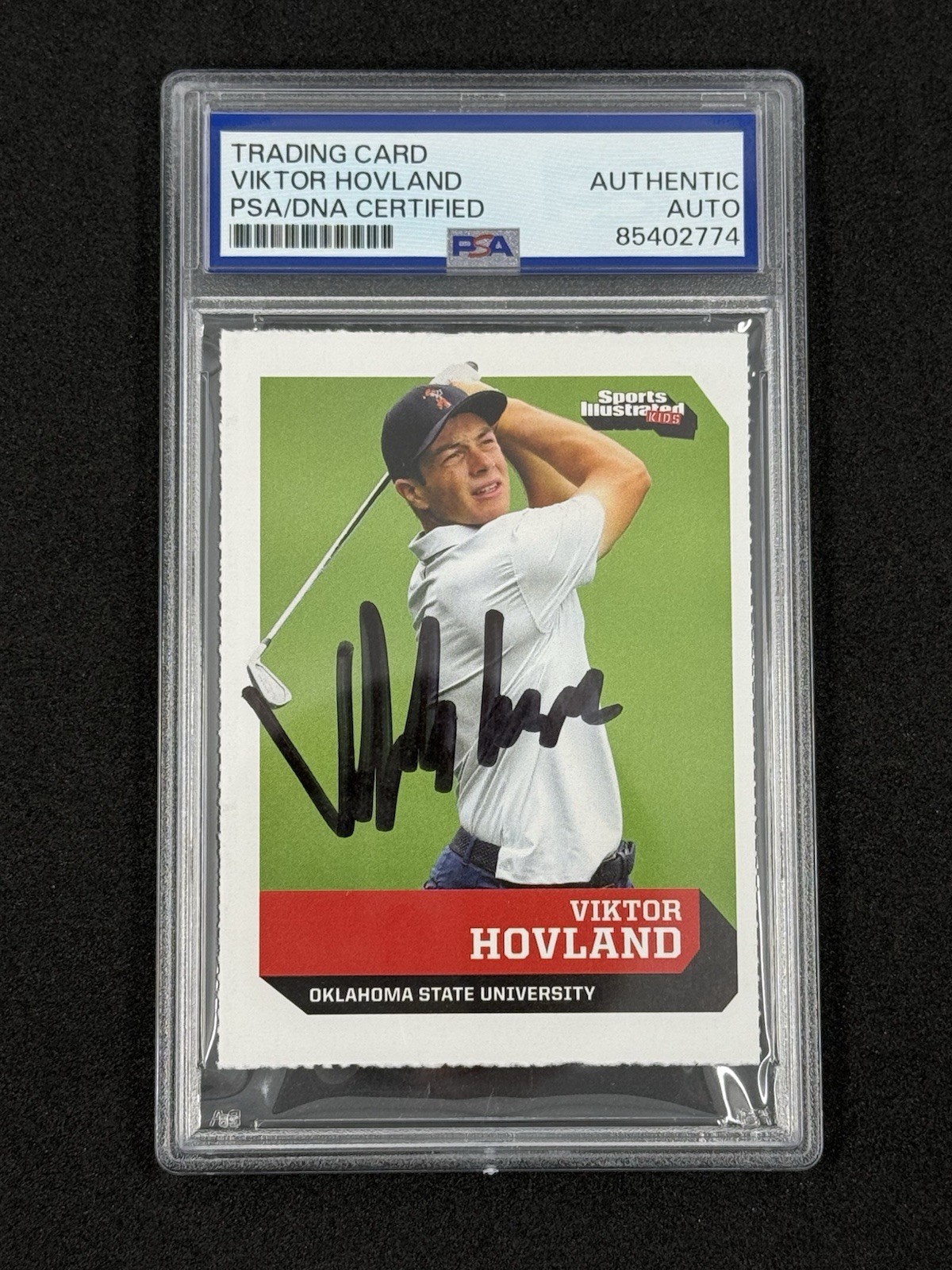 Viktor Hovland Autographed Signed Norway 2019 Sports Illustrated Card PSA DNA Slab Golf Auto 