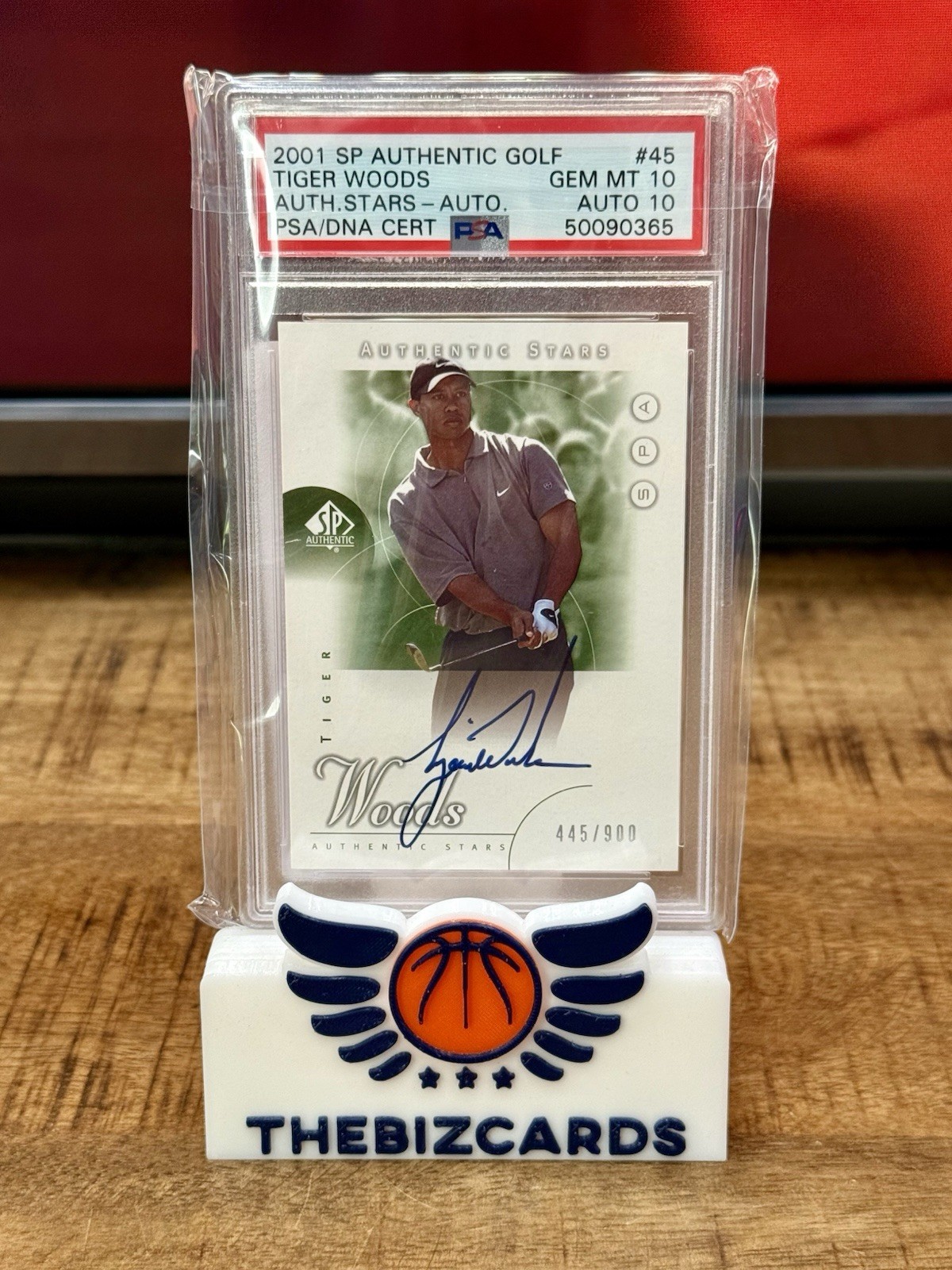 2001 UD SP Authentic Golf Stars Tiger Woods /900 RC Auto - PSA 10 / AU 10 #GRAIL