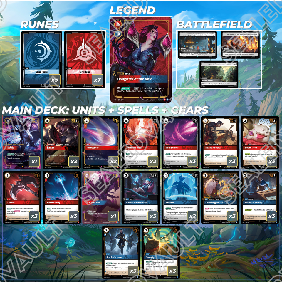 Kai'sa Meta Riftbound TCG Deck | Origins | Competitive Tournament Ready ...