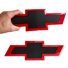 Set Of 2 Chevrolet Black Red Bowtie Emblems For Silverado Grille Tailgate Set Of 2 Chevrolet Black Red Bowtie Emblems For Silverado Grille Tailgate