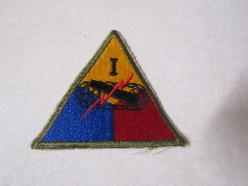 MILITARY PATCH WW2 ERA OR LATER US ARMY ARMORED DIVISION WITH AN I NOT A 1