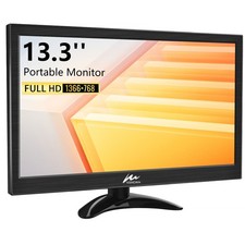 13.3" BNC Monitor 1366x768, HD Stable Signal Display for CCTV Security System