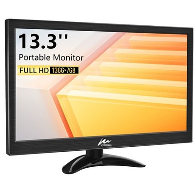13.3'' BNC Monitor 1366x768, HD Stable Signal Display for CCTV Security System