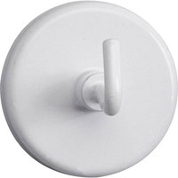 5Er Multipack Maul Magnet (Ø X H) 36 Mm X 36 Mm Rund, Mit Haken Weiß 5 St.