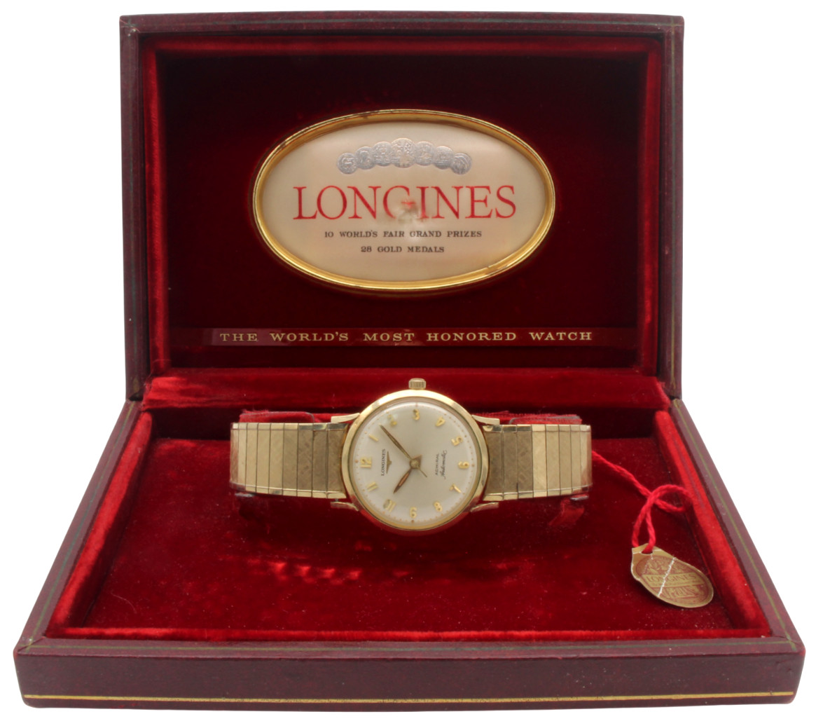 RUNNING Admiral Gold Automatic W-442 Mens 10k Longines Vintage Watch Filled - vintagewatches.pk