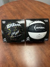 “NEW” WILSON CAITLIN CLARK #22 SIZE 5 27.5” SIGNATURE ROOKIE BASKETBALL X2 NIB