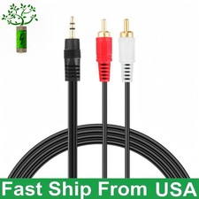 3.5mm to RCA Cable, 2 Male RCA to Aux Stereo Audio Adapter,Shielded 1/8 to 2RCA