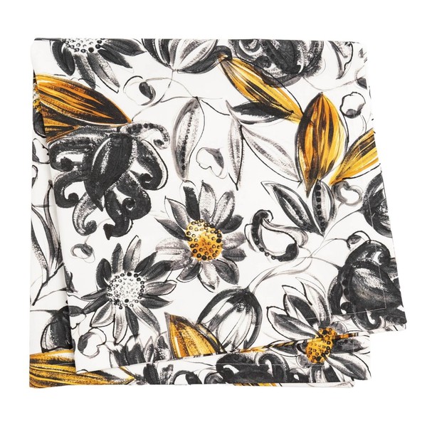 Sander Sestieri Baumwoll-Mitteldecke Tischdecke TischwäSche 85X85 Cm Black/Honey-image