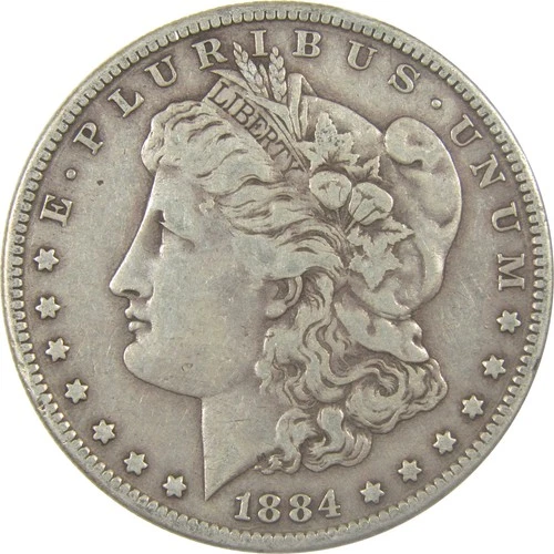 1884 S Morgan Silver Dollar VF Very Fine $1 Coin SKU:I22767