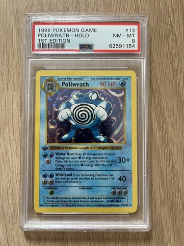 Poliwrath (1st Edition) graded PSA 8 for sale on eBay