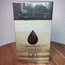 Aquarius Giogrio Armani Aqua De Gio For Men Eau De Toilette Full New 3.4 oz