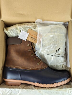 Weatherproof Vintage Adam II Duck Boots Mens 12M Tan Navy  display picture 2