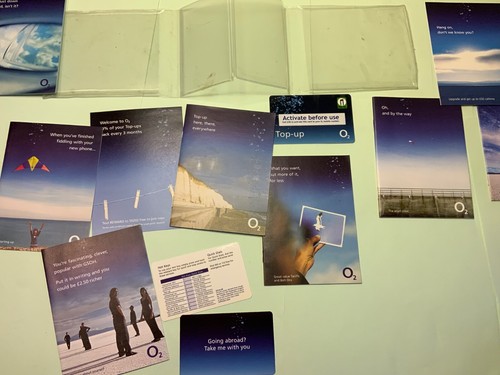 O2 2005 2006 top-up card going abroad travel pack in sleeve & 9 booklets - Photo 3 sur 23