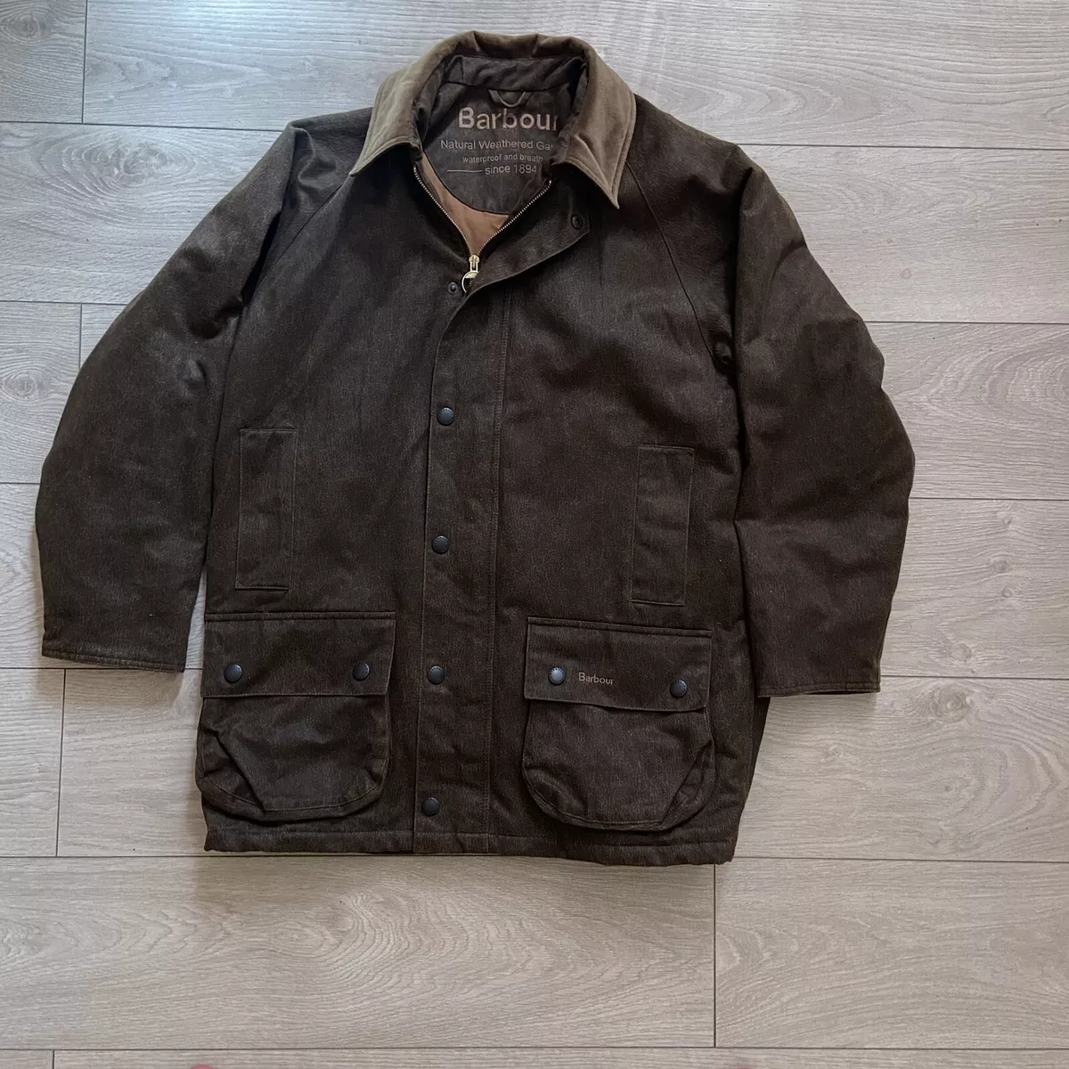 Barbour natural weathered sales jacket Barbour natural weathered sales jacket