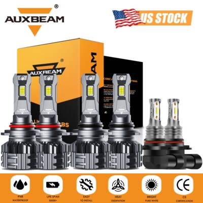 For Chrysler 300 2005- 2010 AUXBEAM Canbus 6000K LED Headlights Hi/Lo+ Fog Light