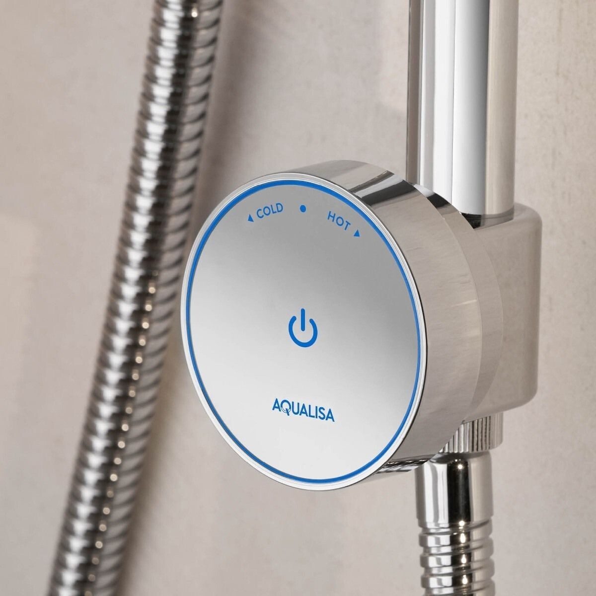 Aqualisa Quartz Blue HP/Combi Smart Digital Exposed Shower with