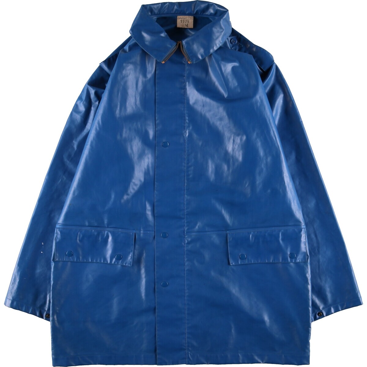 70s 自衛隊 ミリタリー レインコート レトロ 昭和 スタンドカラー 雨衣