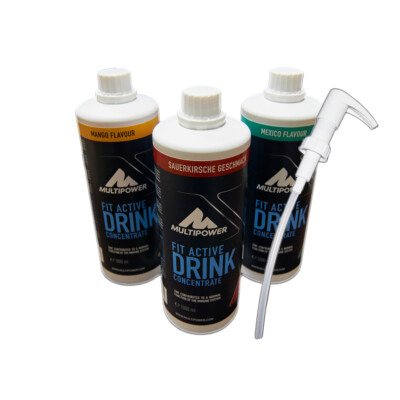 Multipower Fit Active Konzentrat 1000ml Flasche alternativ mit Dosierpumpe