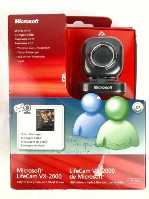 Microsoft LifeCam Vx-2000 USB Webcam Compatible With Windows