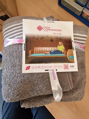 CASA COPENHAGEN Elegance 6-teiliges Handtuchset, 550 g/m² 2 Bad 2 Hand 2 Waschlappen