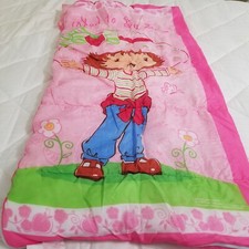 Kids Strawberry Shortcake Sleeping Bag Pink Red Green Blue 30 x 54" Zip 2003