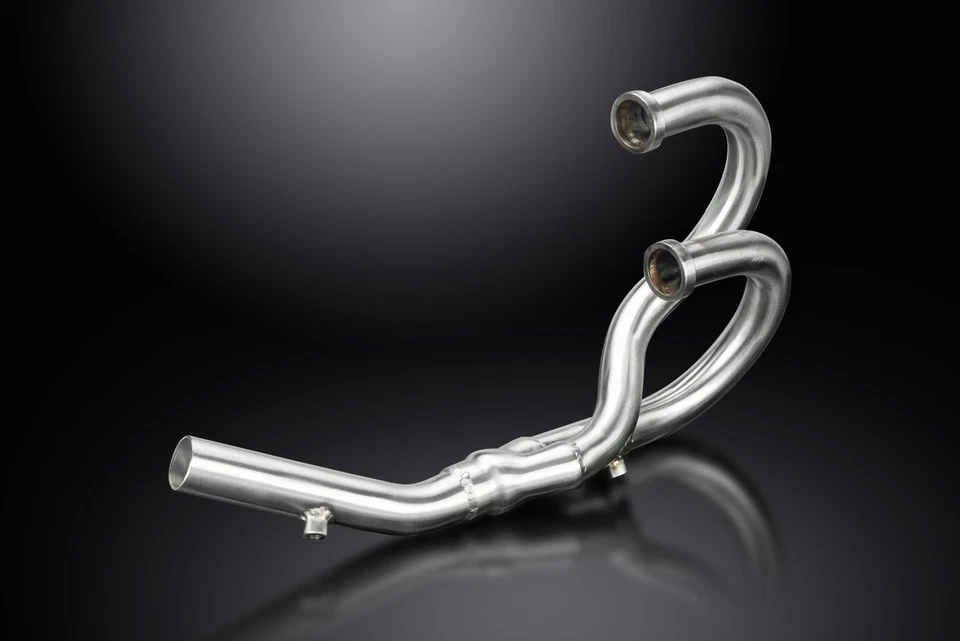 Honda XL250S 1978-1981 Delkevic Stainless 2-1 Exhaust Downpipes Headers - Image 2 of 4