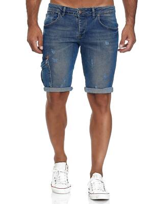 TAZZIO Jeans Shorts | Slim Fit | Herren Cargo Hose | Stretch | Bermuda | Denim