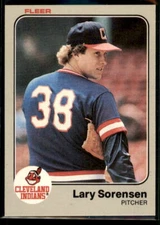1983 Fleer Lary Sorensen #418 Cleveland Indians