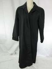 D2 Drizzle Black Water Resistant Full Length Rain Coat Jacket Size 4