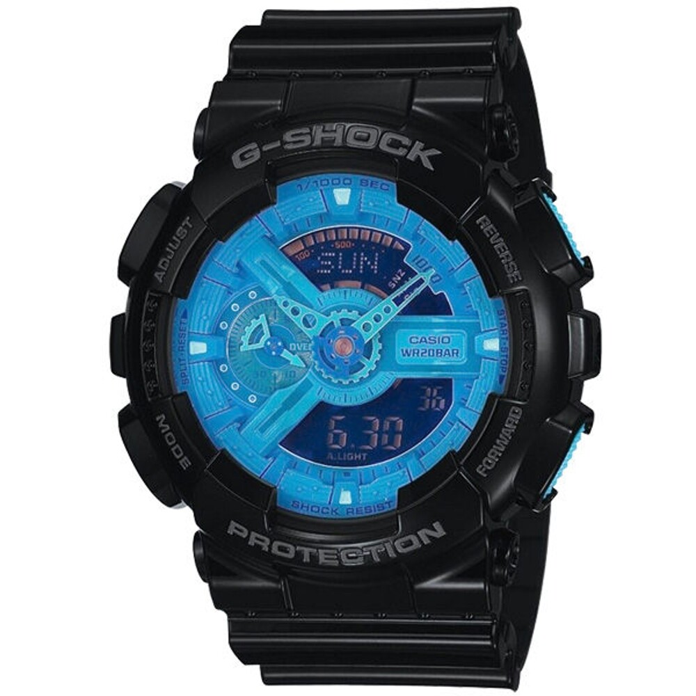 CASIO G-SHOCK GA-110B-1A2 Quartz Black Resin Analog-Digital