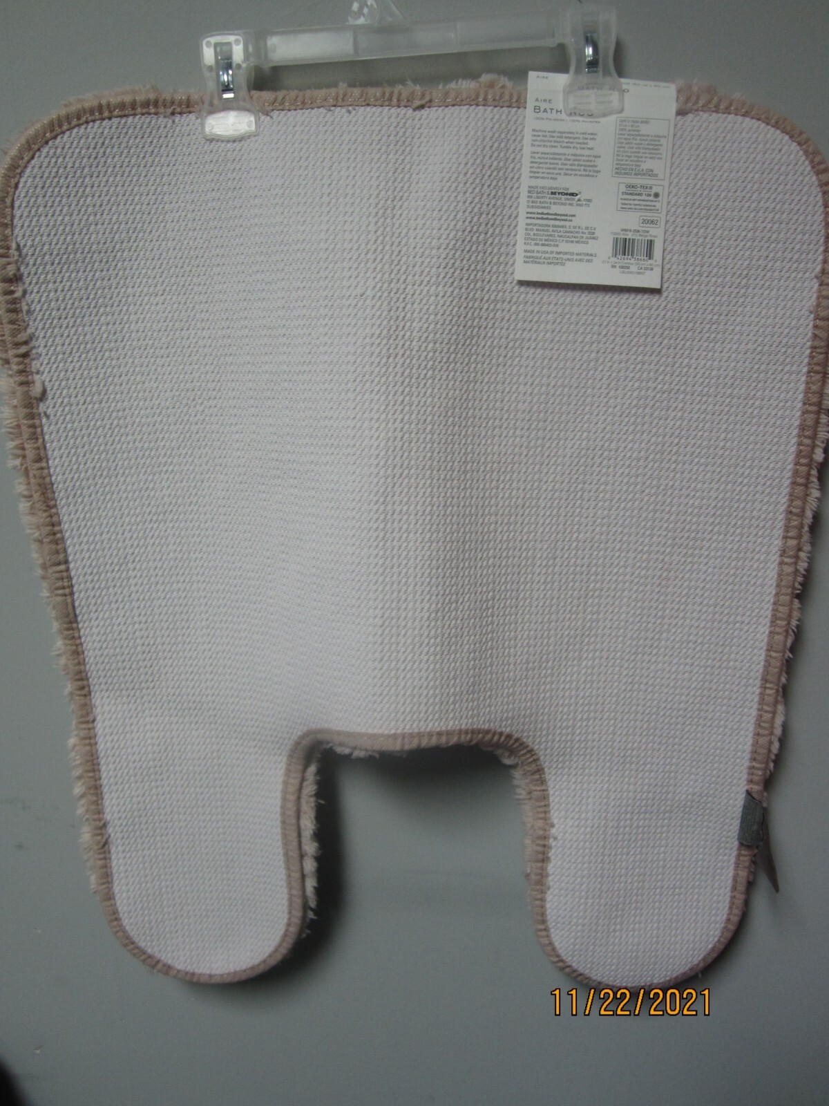 Wamsutta Bath Rug Beige Rose Size 21 in in Contour (PINKISH COLOR ) for