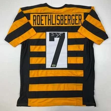 Facsimile Autographed Ben Roethlisberger Pittsburgh Bumble Bee Jersey Men's XL