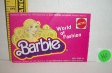 BARBIE DOLL WORLD OF FASHION BOOKLET BOOK MINI CLOTHES CATALOGUE 1979 TAIWAN A6