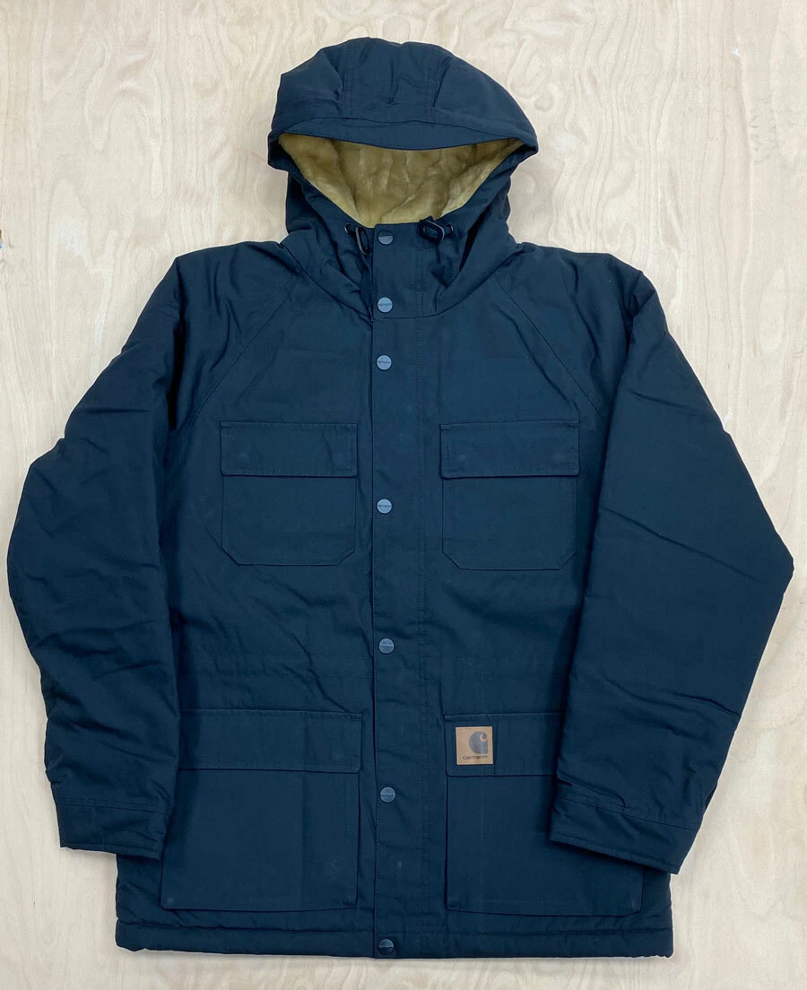 Carhartt Wip Mentor Parka Coat Black Jacket Fur Anchorage Ship internationally