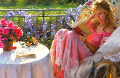 Vicente Romero Redondo Читающая девушка Girl Postcard printed in Russia UNPOSTED