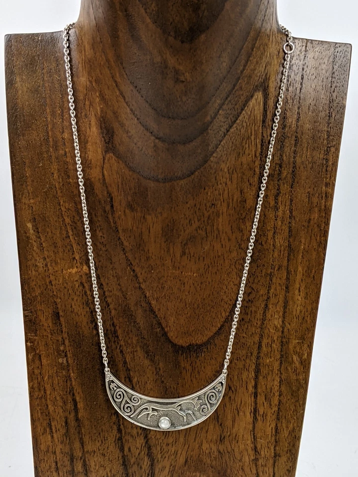 Mickie Mueller MM Rhiannon Epona 925 Colar de Prata Esterlina Pedra da Lua Cavalo - Imagem 2 de 4