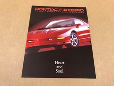Vintage 1996 Pontiac Firebird Sport Package Dealership Salesman Flyer