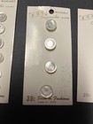 Vintage BGE Originales Pearlescent Round Buttons Set of 4 cards white Japan — photo 5