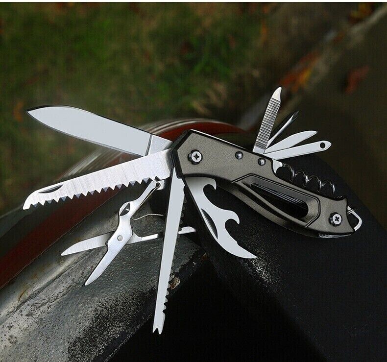 Camping Tool Multi-Purpose Knife Folding Scissors  Knife Combination