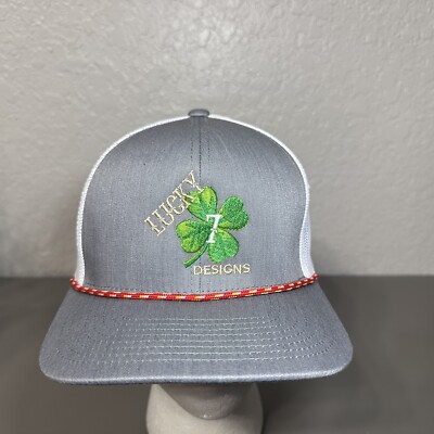 Lucky Designs Golf Sport Hat Cap Trucker Gray White Pacific