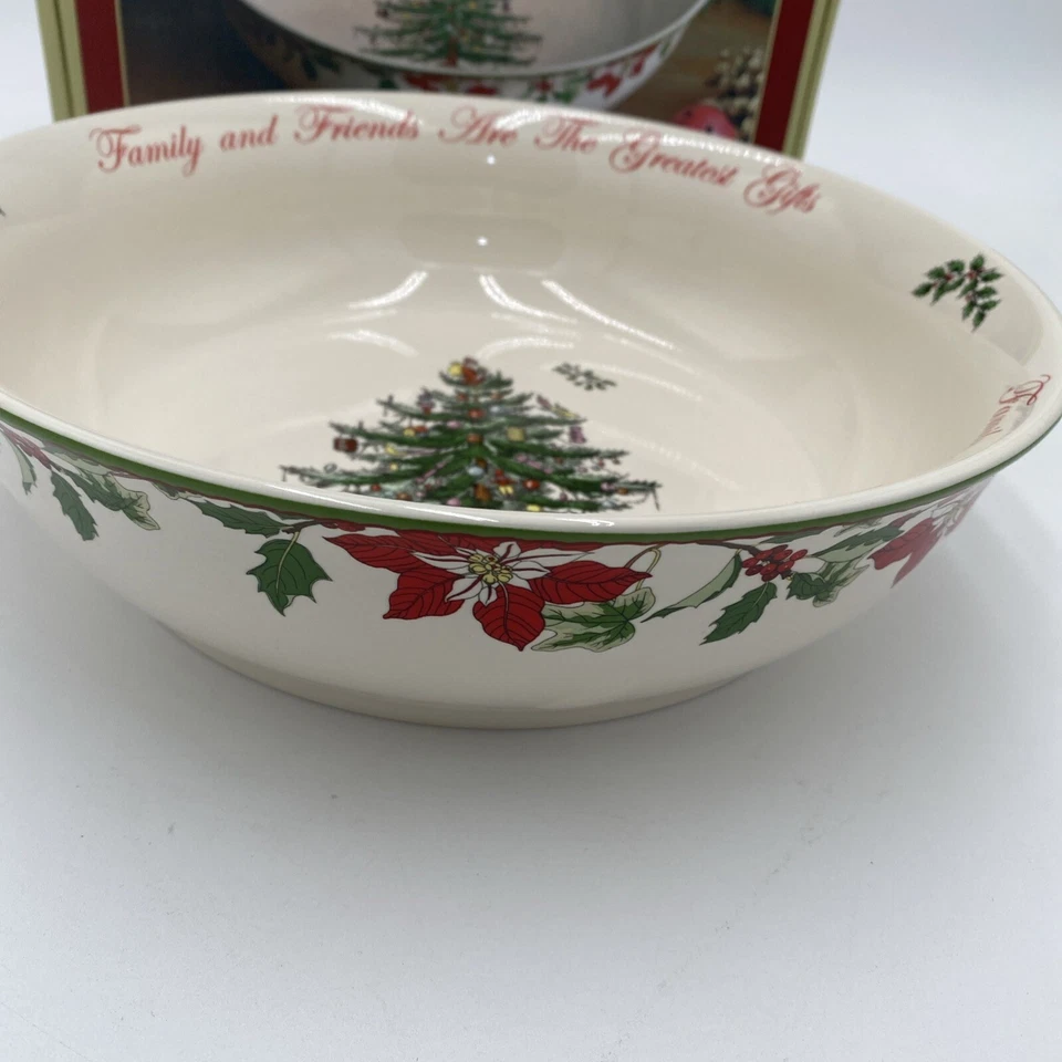 Spode Christmas Tree 2014 Annual Ltd Edition Large Serving Bowl 10" New in Box - Image 2 of 4