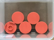 LEGO Parts - Coral Tile, Round 2 x 2 with Bottom Stud Holder - No 14769 - QTY 5