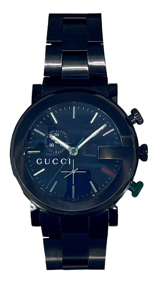 Mens Gucci Black Steel Chronograph Wrist Watch Ref YA101331 Mens Gucci Black Steel Chronograph Wrist Watch Ref YA101331