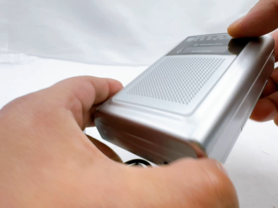 KOIZUMI SEIKI SAD-1240 Silver Portable Radio Cassette Recorder