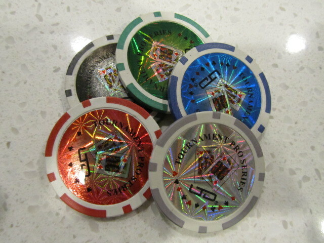 Tournament Pro LTD Holographic Laser Casino Chip Lot + FREE