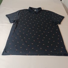 Old Navy Built In Flex Men's Blue Cotton Blend Polo Shirt Short Sleeve Size 2XL