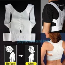 MAGNETIC BACK SUPPORT BRACE PAIN POSTURE CORRECTOR ADJUSTABLE SHOULDER HEALTH SS