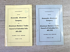 Vtg Anaconda Aluminum Co & Workers Trade Council Agreements C. Falls MT Booklets