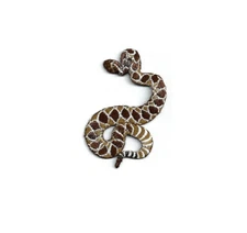 Snake - Rattlesnake - Diamondback - Embroidered Iron On Patch