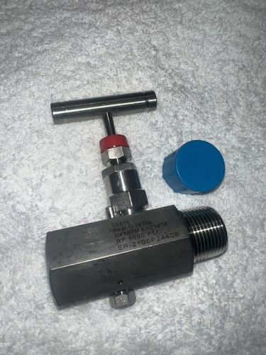 Panam Edelstahl Nadelventil 3/4 Zoll MNPT X 1/2 Zoll FNPT (PBB-H-S-128-MF-SG) - Bild 2 von 3